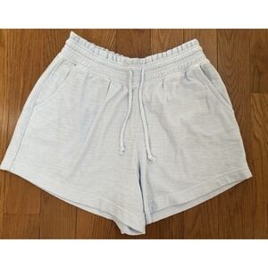 Aerie Waffle Knit Lounge Shorts Women's Small Blue Drawstring Elastic Waist NWT
